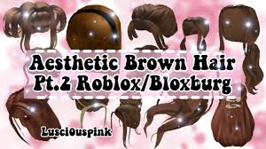 Use huge dark blue long hair with twin buns (from lgco and thousands of other assets to build an immersive game or experience. Aesthetic Brown Hair Codes Pt 2 Roblox Bloxburg Code Linked In Description Youtube