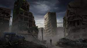 Destroyed City Annie Lau Apocalypse Aesthetic Cool Landscapes Anime Scenery