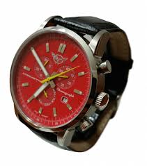 Black And Red Mens Watch Corvette Ak105 M Red Men S Watch Swiss Movement Chronograph With Red Dial And Black Leather In 2019 Swiss Watches For Men Watches For Men Watches