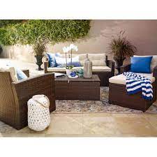 Found It At Wayfair Sanor 5 Piece Deep Seating Group With Cushions Small Patio Furniture Patio Furniture Deals Backyard Furniture
