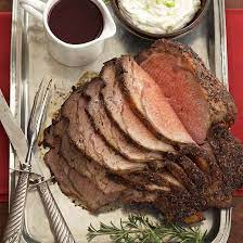 Herbed Prime Rib With Two Sauces Prime Rib Recipe Rib Recipes Christmas Dinner Menu