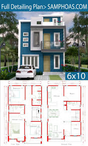 Sketchup Home Design Plan 6x10m With 4 Rooms Samphoas Com Architectural House Plans Model House Plan Duplex House Design