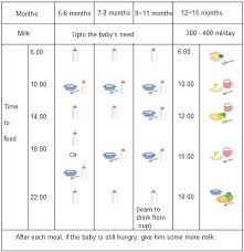 Time Schedule For Solid Food Baby Baby Weaning Baby