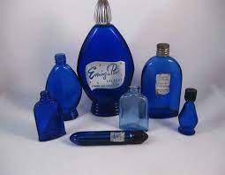 Antique cobalt blue bottles for sale. New Used Vintage Cobalt Blue Bottles For Sale 12 Ads In Us Lowest Prices Glass Perfume Bottle Blue Bottle Blue Glassware