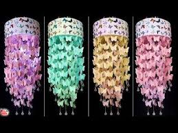 Wow Beautiful Paper Jhumar Wall Hanging Making At Home Youtube Arts And Crafts For Kids Crafts To Make And Sell Art And Craft Videos