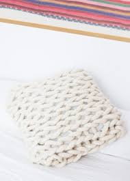 I've always thought of arm knitting as knitter exercise workout! Chunky Knit Kits Are Here To Make Arm Knitting Way Easier