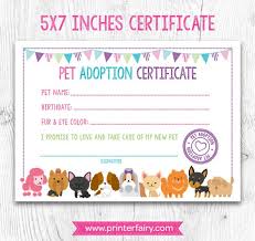 Pet Adoption Certificate Pet Adoption Birthday Party Puppy Etsy In 2020 Pet Adoption Birthday Party Puppy Adoption Birthday Party Pet Adoption Certificate