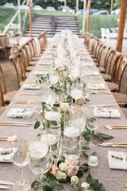 Fall Wedding At Tranquility Farm Lark Long Table Wedding Farm Table Wedding Table Arrangements Wedding