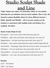 Mac Color Story Collections Face Charts Mac Studio Sculpt