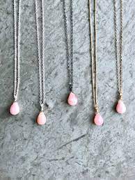 Pink Opal Necklace Pink Gemstone Necklace Peruvian Pink Opal Etsy Pink Gemstone Necklace Opal Necklace Opal Necklace Silver
