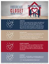 Is there a free foster care agency in kentucky? Here S An Info Sheet Partners In Care Foster Closet Facebook