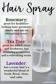 Women who have long and curly hair usually feel like they have to have hairspray to be this is a strong hairspray alternative that will last indefinitely as long as you keep it covered, although you will have to shake it before use to make sure. Essential Oils For Hair Healthier Looking Hair Spray Farmette Kitchen