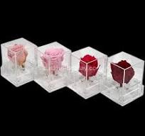 Customize clear acrylic rose box perspex flower box for ...