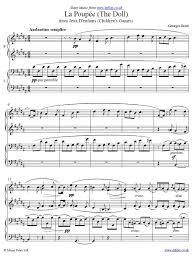 Bizet La Poupee The Doll From Jeux D Enfants Children S Games For Piano Duet Classical Sheet Music Classical Music Download Sheet Music