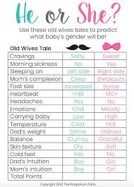 Learn about 20 games to keep your guests laughing and having fun. Printable Old Wives Tales Quiz To Predict Baby S Gender Postpartum Party