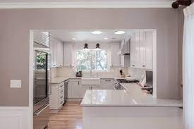 To improve the space, you can open the walls between the kitchen and any supporting rooms, such as a dining room, a breakfast nook, or a family room. Vandyke Linework