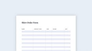 Placeit.net has been visited by 10k+ users in the past month T Shirt Order Form Free Pdf Excel Template Bonfire