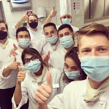 Chef Rando with Swiss Grand Diploma Term 1 students celebrating end of the  Academic Term! “Team work makes the dream work!”-warm regards from the  chef. #CAAS #culinaryartsacademy #swisseducated @randokauge