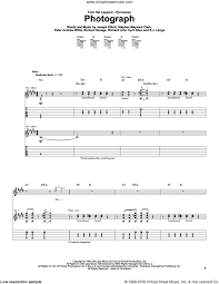 Leppard Photograph Sheet Music For Guitar Tablature Pdf
