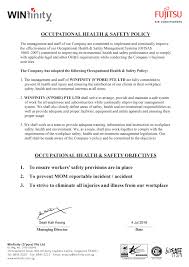 Maybe you would like to learn more about one of these? Occupational Health And Safety Policy Winfinity Singapore Fujitsu Air Conditioners