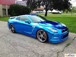 Nissan Gt R In Blue Chrome By Restyleit Photo S Nissan Gt R Nissan Gtr Blue Car