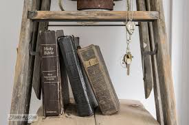 Vintage library style step ladder 170 cms to top platform. Make An Upcycled Stepladder Side Table With Shelves Instantly