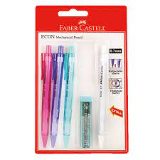 Mechanical pencil tri click 0.7 mm, pastelthe tri click mechanical pencil comes with all the quality features you need: Faber Castell Econ Mechanical Pencil 0 7mm