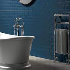 Mosaic border tiles for the steam room. Retro Metro Ocean Blue Border 5cm X 15cm Wall Tile