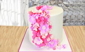 One will remain white, one will be tinted red, and the other will be pink. Floral Designer Cake Ideas Popular Floral Cake Designs