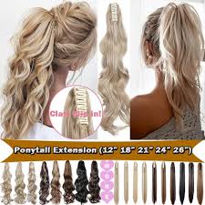 However, if you have a unique color or you are buying hair extensions online you will want to have the right color match. Claw Ponytail Hair Extension One Piece Cute Clip In On Ponytail Jaw Claw Synthetic Straight Curly Hairpieces 12 26 Wish