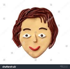 Portrait Cheerful Human Short Brown Hair Stock Illustration 1992144326