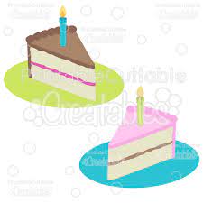 Download Birthday Cake Slices Free Svg Cut Files Cricut Silhouette