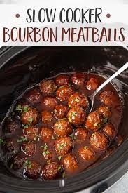 Slow Cooker Bourbon Meatballs The Blond Cook Recipe Superbowl Party Food Party Food Appetizers Beef Recipes