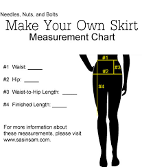 Make Your Own Skirt Pattern S As In Sam