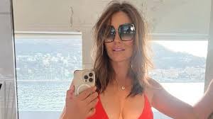 Elizabeth Hurley’s Plunging Miguelina Micro Minidress Is Also See-Through
