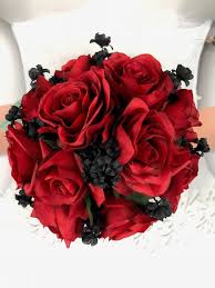 Vælg mellem et stort udvalg af lignende scener. New Artificial Red And Black Wedding Teardrop Bouquet Etsy Red Bouquet Teardrop Bouquet Red Anemone