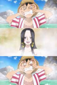 Luffy Hancock Moment Luffy And Hancock One Piece Luffy One Piece Anime