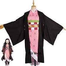 Demon Slayer: Kimetsu No Yaiba Kamado Nezuko Kimono Yukata Dress Uniform  Outfit Anime Cosplay Costumes - Cosplay Costumes - AliExpress