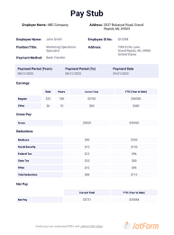 However it is the strategy of the companies to pay out their employees time and before the date then they actually mentioned in. Pay Stub Template Pdf Templates Jotform