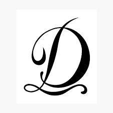 Check spelling or type a new query. Calligraphy Letter Initial D Poster By Byjezie Redbubble