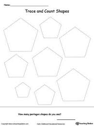 The pentagon is a universal symbol of u.s. Trace And Count Pentagon Shapes Shapes Preschool Pentagon Shape Tracing Worksheets
