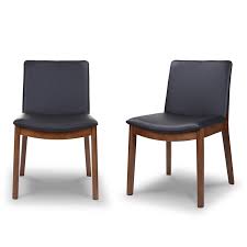 This is a beautiful chair that can be used in cafes, restaurants. Mid Century Modern Valentine Pu Black Dining Chairs Set Of 2 Ash0310