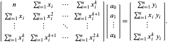 Cara menghitung metode kuadrat terkecil (mekucil) / regresi linear / last square methode menggunakan ms excellpencocokan kurva garis lurus terbaik mencari g. Least Squares Fitting Polynomial From Wolfram Mathworld