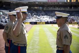 Noncommissioned Officer Hits Home Run With Re Enlistment Package Michael Robertson Petco Park Marine