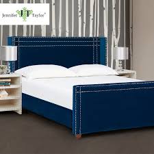 4.2 out of 5 stars with 5 ratings. Jennifer Taylor Upholstered Bed King Navy Blue Velvet Hand Applied Nail Heads Upholstered Beds Bed Kingvelvet Bed Aliexpress