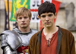 Bradley james and colin morgan messing around on the set of merlin. Scifiandtvtalk Colin Morgan