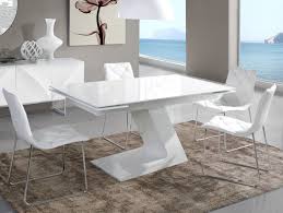 Table Extensible Moderne Blanc Laquee Malone 160 220 Cm Lestendances Fr Salle A Manger Moderne Table De Salle A Manger Moderne Salle A Manger Blanche