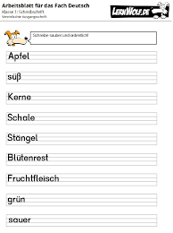 Lerninhalte mit buchstaben, zahlen, farben, formen und anderen grundlegenden. Ubungen Deutsch Klasse 1 Kostenlos Zum Download Lernwolf De