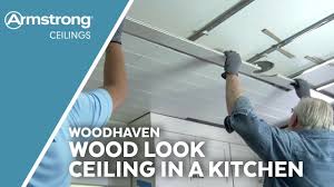 Ron Hazelton Installs A Woodhaven Wood Look Ceiling In A Kitchen Youtube