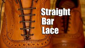 The shoelace should go over the facing to create a straight bar. How To Straight Bar Lace Dress Shoes Men S Footwear I Am Alpha M